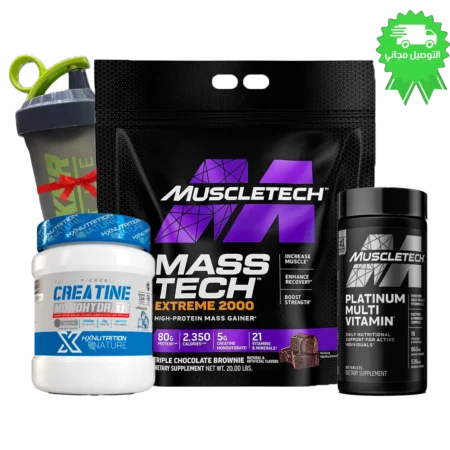 mass tech extreme 2,7 kg + creatine hx + platinum multi vitamine + shaker